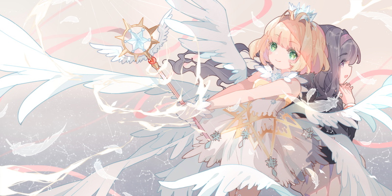Anime, Tomoyo Daidouji, Sakura Kinomoto, Cardcaptor Sakura, 2K