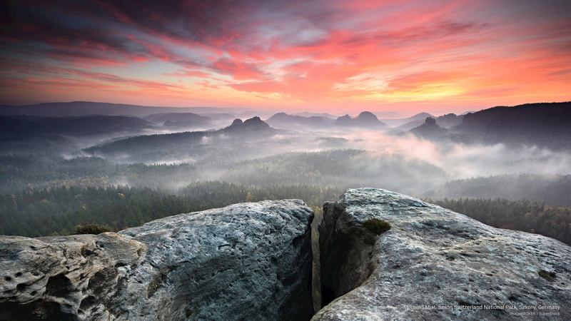 national, National Parks, 2K, morning, mist, switzerland, saxony, saxon, germany, park