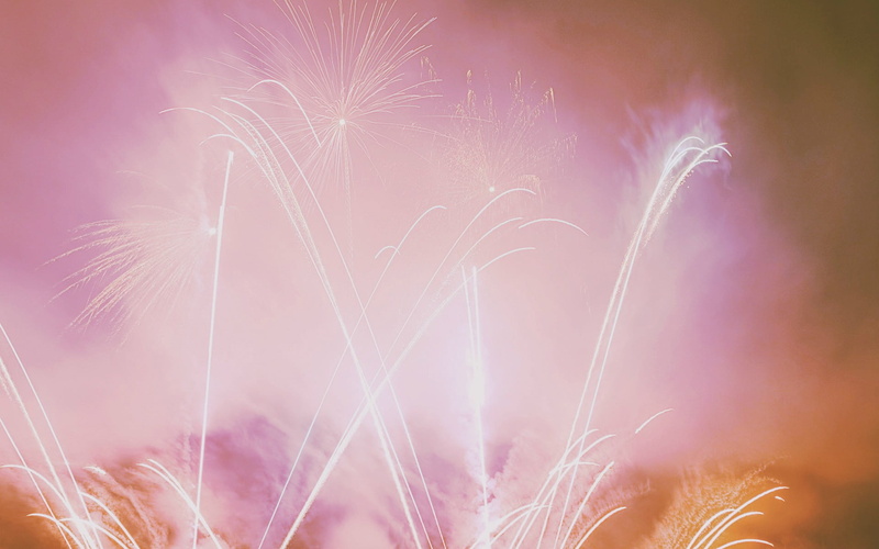 no people, purple, smoke - physical structure, new years eve, night, firework display, 1080P, pink color, abstract, motion, exploding, fireworks, softness