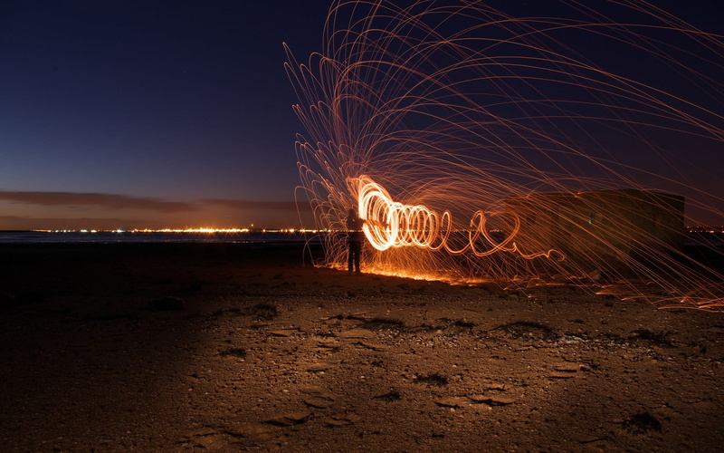 outdoors, no people, nature, light trail, fire - natural phenomenon, communication, photography, illuminated, in-line, fireworks, fire, sparks, warning sign