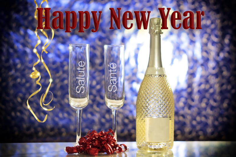 2K, container, background, champagne, focus on foreground, midnight, transparent, bubbles, flute, text, glass - material, decoration, concept, year, winter