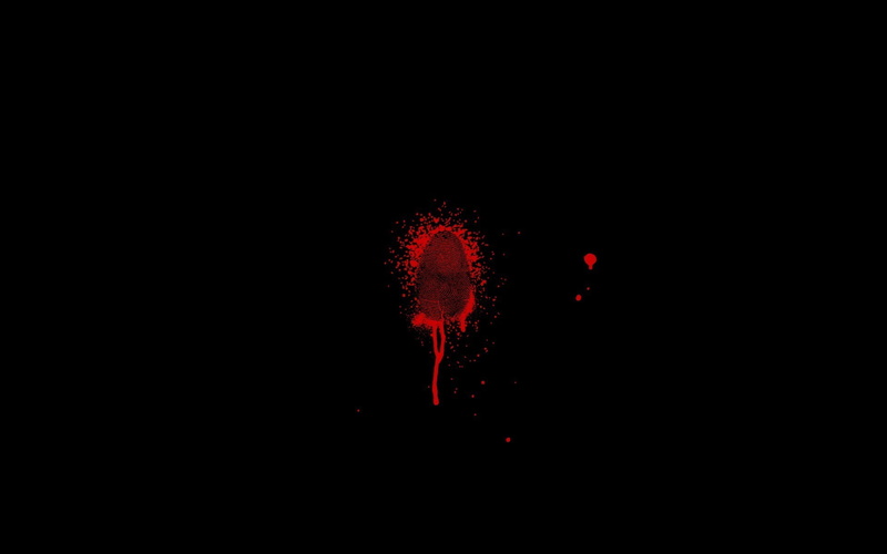 black, minimalism, blood, 1080P, abstract, fingerprint, black background, red, artwork, fingerprints