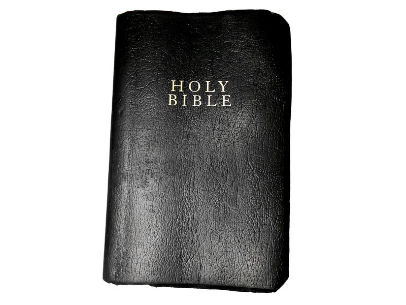 publication, still life, close-up, religious, bible, religion, spirituality, communication, indoors, passport, black color, text, title, closed, worn, holy book