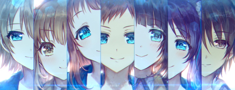 Miuna Shiodome, Kaname Isaki, Tsumugu Kihara, Chisaki Hiradaira, Manaka Mukaido, Hikari Sakishima, Nagi no Asukara, Sayu Hisanuma, Anime, 2K