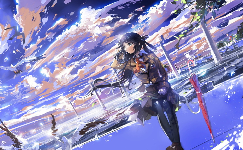 Anime, protection, adult, skill, 1080P, sport, day, outdoors, safety, clothing, Nagi no Asukara, winter, men, occupation, young adult, real people, one person