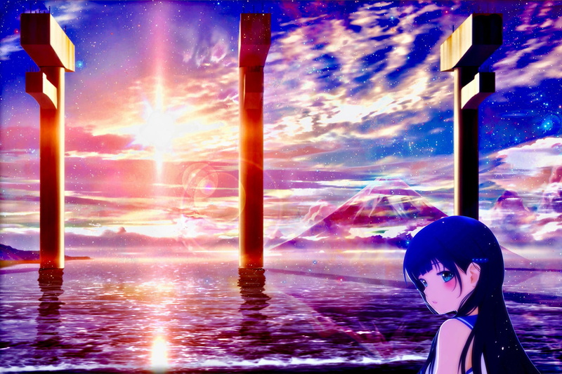 Sunset, Miuna Shiodome, Anime, 1080P, Nagi no Asukara