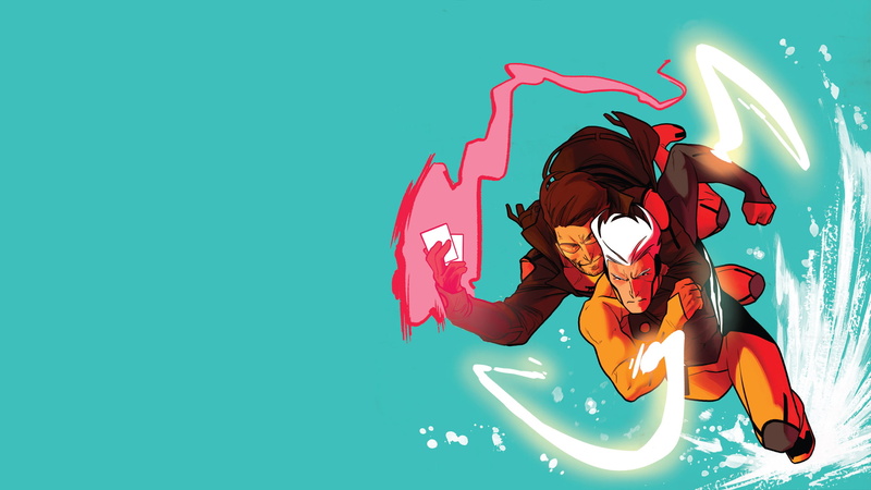 1080P, gambit, men, cartoon/comic, hd, marvel, x, quicksilver, blue