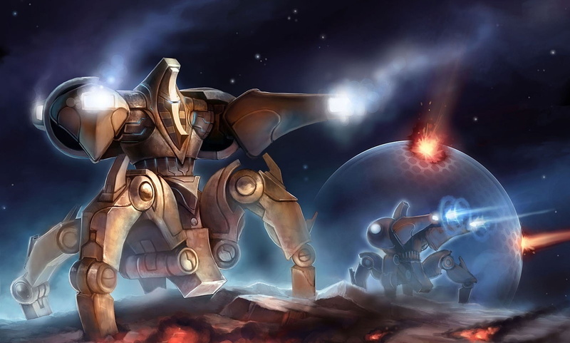 hd, Protoss, 720P, science, Robots, ii, fiction, art, games, starcraft, video