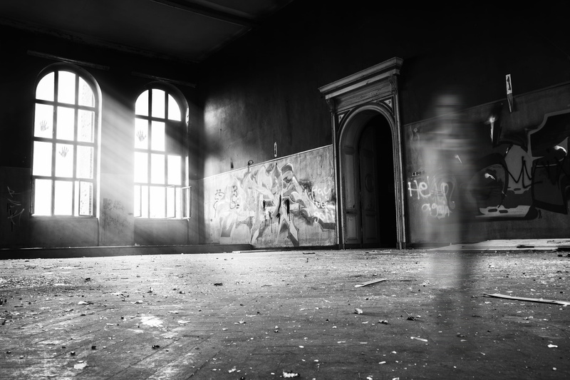 building, ghost, history, lostplace, standing, abandoned, lost place, person, day, run-down, old, interior, obsolete, grayscale, urbanexploring, room, inside