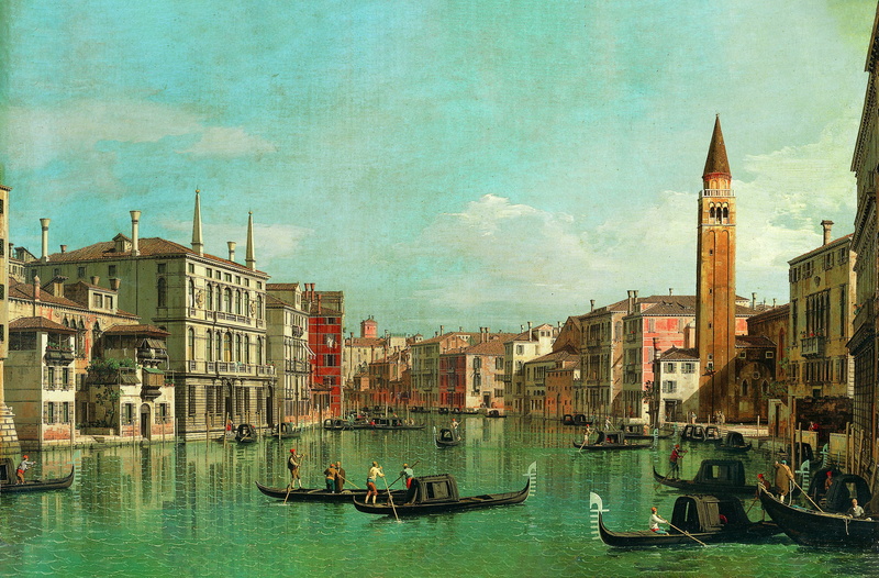 Italian, Giovanni Antonio Canal, Venice, Oil on canvas, 2K, 1730