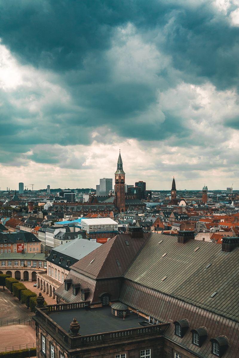 palace, government, building exterior, tower, christiansborg palace, tourism, cityscape, building, nature, travel destinations, bridge, outdoors, high angle view