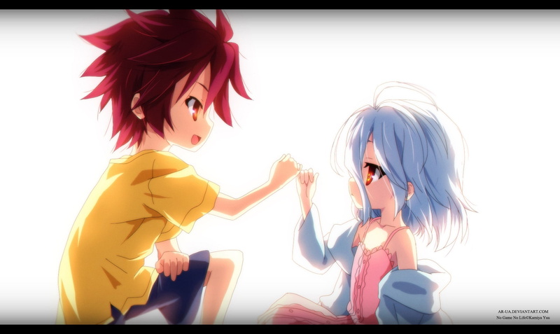 720P, No Game No Life, anime, Shiro (No Game No Life), Sora (No Game No Life)