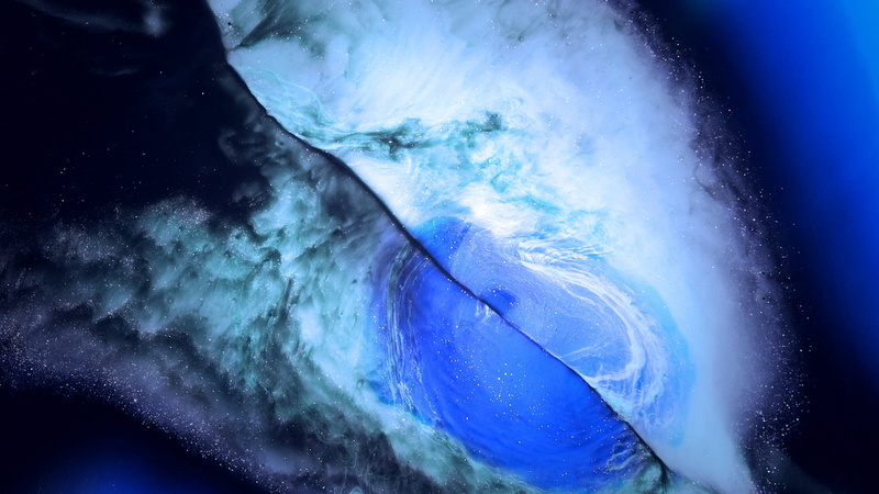 multi colored, studio shot, water, smoke - physical structure, space, Davy Evans, blue, power, indoors, inspiration, abstract, science, motion, purple