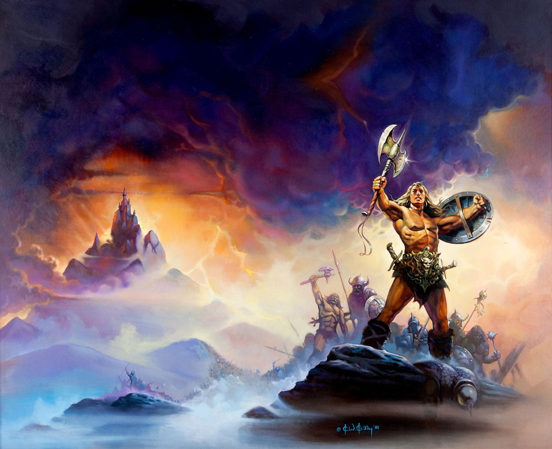 axe, Conan, sorcery, background, barbarian, majesty, war, 1080P, sword, shield