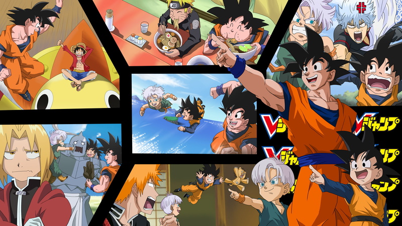 Alphonse Elric, 1080P, Naruto Uzumaki, Anime, Ichigo Kurosaki, Trunks (Dragon Ball), Goku, Edward Elric, Crossover, Monkey D. Luffy, Goten (Dragon Ball)