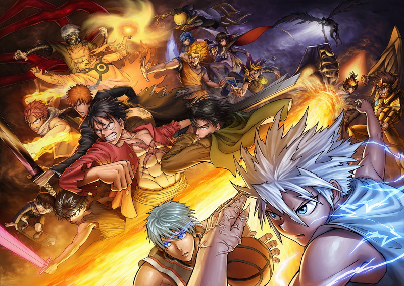 Fairy Tail, Toriko, Son Goku, Yu-Gi-Oh, Levi Ackerman, Katekyo Hitman Reborn!, Tokyo Ghoul, Uzumaki Naruto, Naruto Shippuuden, Bleach, 4K, Meitantei Conan