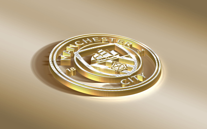 4K, Soccer, Manchester City F.C., Emblem, Logo