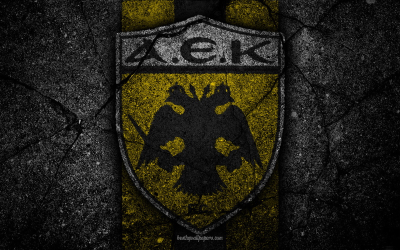 Logo, AEK Athens F.C., Emblem, 4K, Soccer