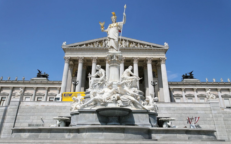 wien, brunnen, 720P, parlament, athene, pallas