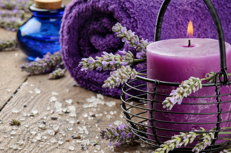 candle, still life, flower, indoors, flame, container, freshness, towel, fire, tea light, focus on foreground, lavender, nature, burning, day, 5K, pillar