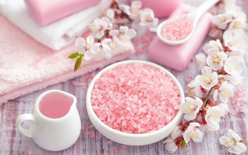 salt, 2K, spring flowers, sea, sea salt, spa, pink