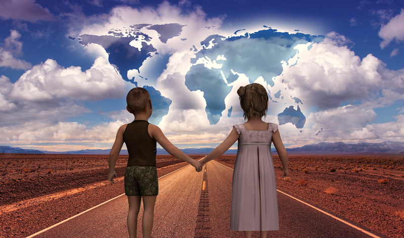 scenics - nature, globalization, will, proposal, nature, intention, stop, two people, togetherness, world, beginning, idea, concept, real people, land