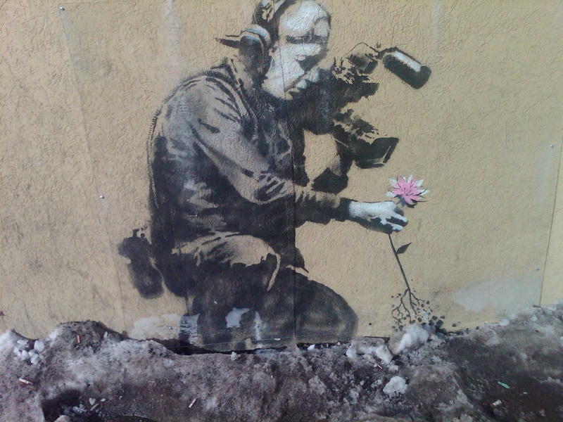 1080P, graffiti, banksy