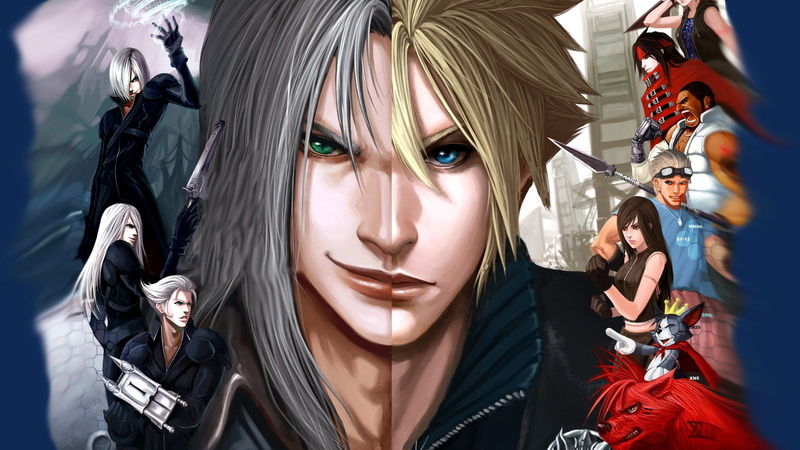 Final Fantasy VII, beauty, adult, group of people, looking at camera, women, 1080P, human representation, representation, headshot, Final Fantasy, Sephiroth