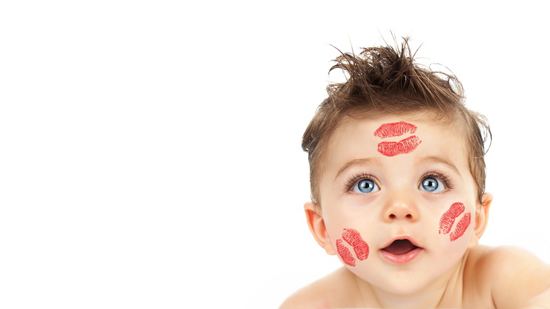 studio Shot, red, front view, mouth open, face, close-up, smiling, looking at camera, s, child, cheerful, funny, white Background, girls, isolated, portrait