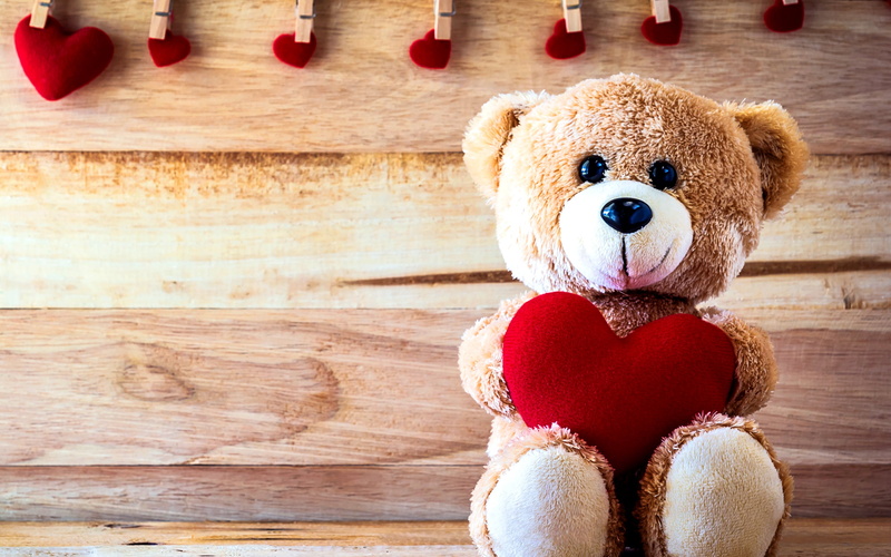 wood - material, teddy, bear, teddy bear, heart, directly above, still life, art and craft, red, stuffed toy, no people, 2K, Love, brown, craft, indoors