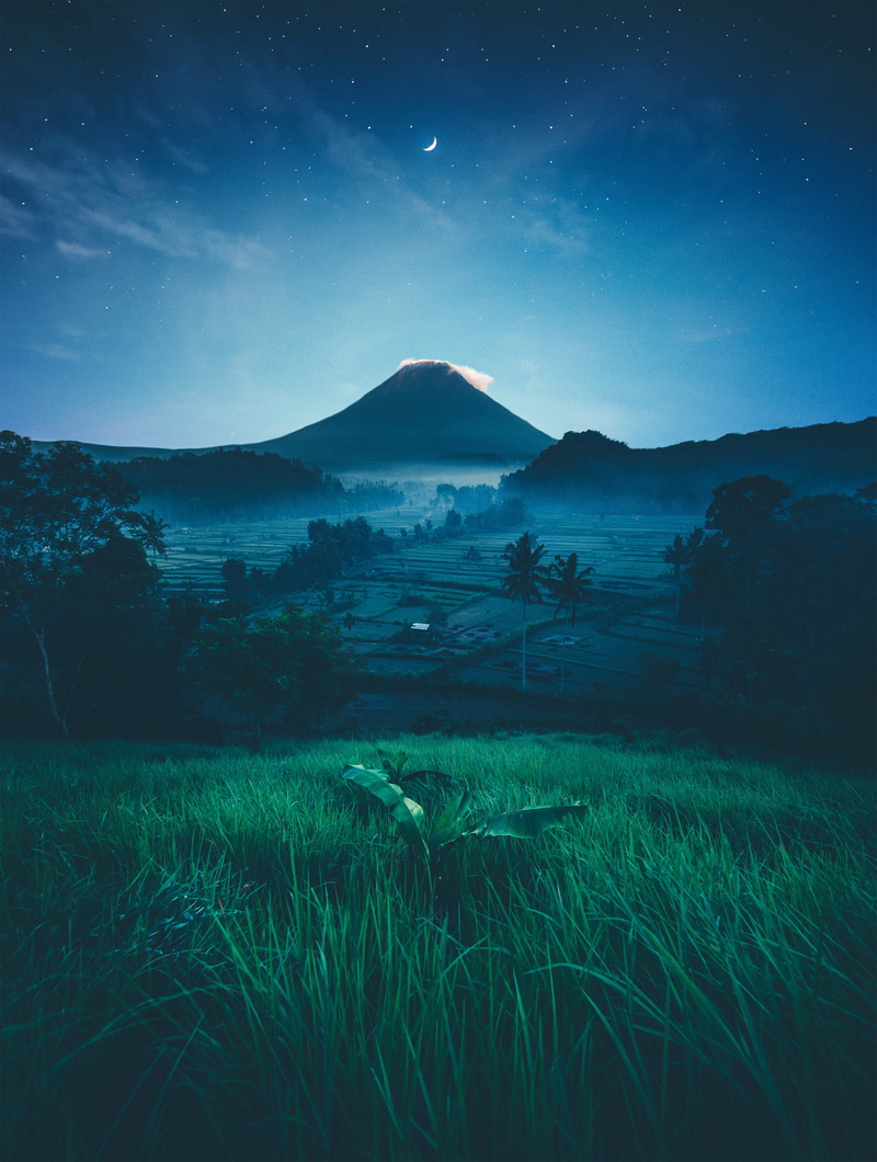 scenics, sunset, sunrise - Dawn, moon, dark, summer, trees, fog, no People, backgrounds, mountain, nikon, hill, near, snow, morning, green, outdoors, background
