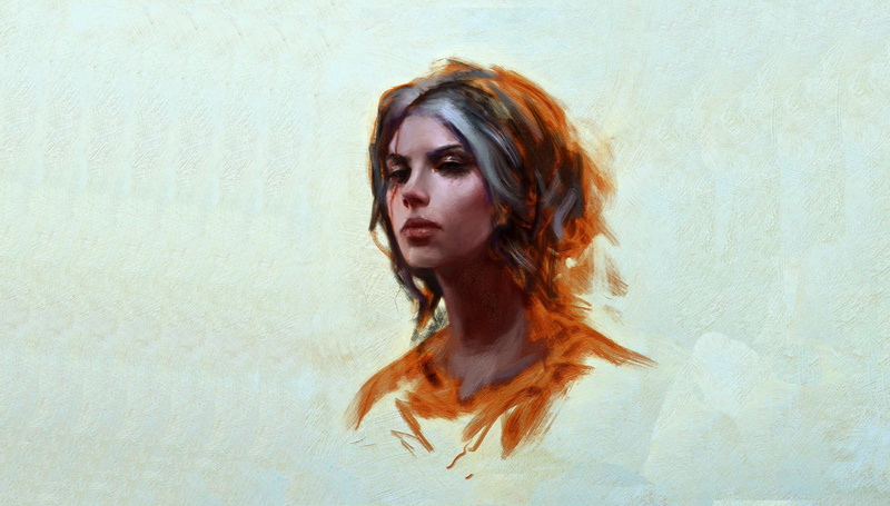 The Witcher 3: Wild Hunt, hairstyle, contemplation, women, looking, s, The Witcher, long hair, digital composite, 720P, redhead, video games