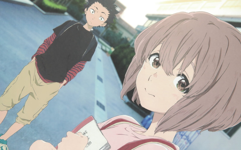 1080P, Shouko Nishimiya, Shouya Ishida, sunlight, nature, representation, outdoors, sculpture, craft, focus on foreground, Koe No Katachi, art and craft