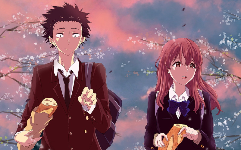 1080P, costume, Shouko Nishimiya, lifestyles, Koe No Katachi, portrait, holding, Anime, celebration, clothing, women, digital composite, waist up, two people