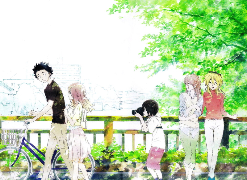 three quarter length, nature, real people, standing, Ishida Shōya, child, Koe no Katachi., group of people, young adult, people, tree, 2K, women, outdoors