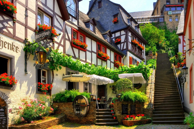 architecture, german, villages, 1080P, nature and landscapes, houses