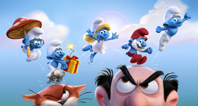 4K, movie, Clumsy Smurf, Papa Smurf, poster, Smurfette, Brainy Smurf, smurfs, Smurfs: The Lost Village, Hefty Smurf