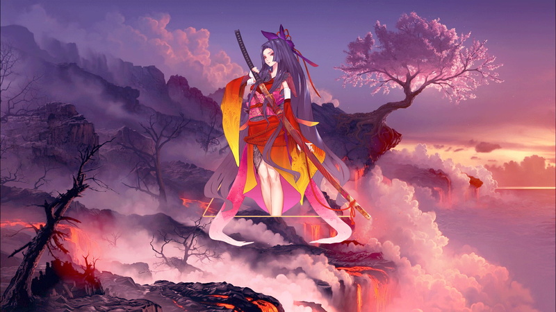 Samurai 7, katana, anime, anime girls, 1080P, Photoshop, metalanguage