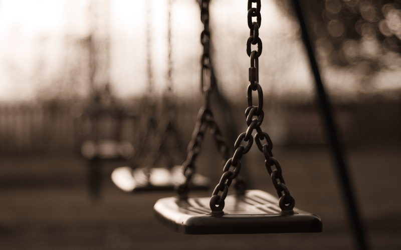 urban, 2K, swings, sepia