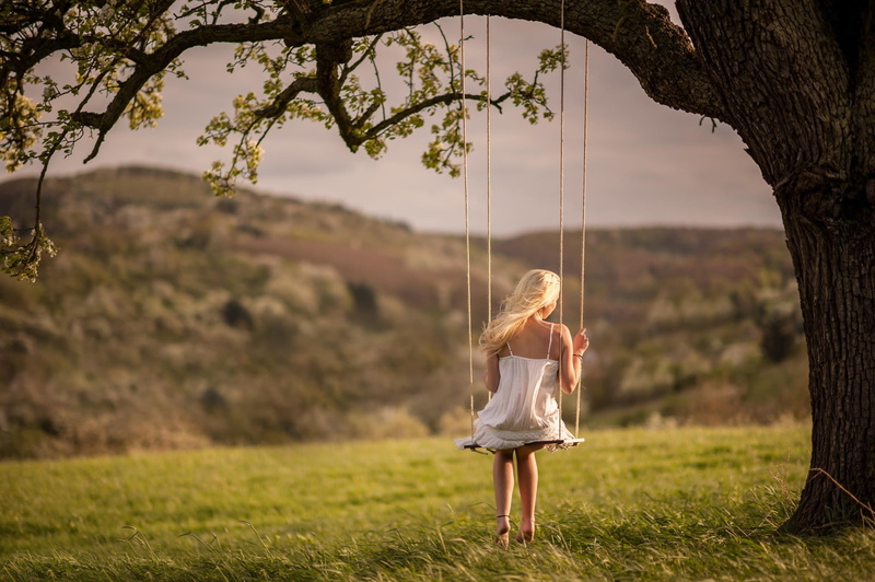swings, 1080P, blonde, women outdoors, outdoors, model, women