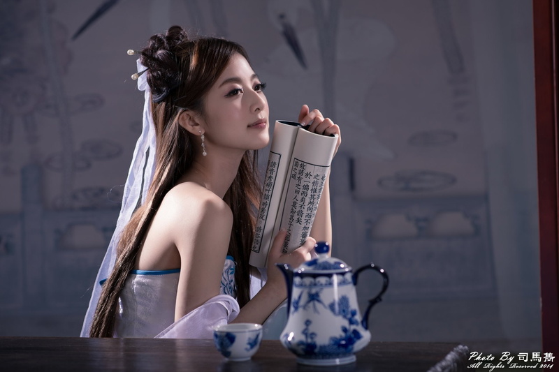 Asian, Hair-Dress, Models, Chinese, 1080P, Cup, Taiwanese, Smile, Tea Set, Hairpin, China, Mikako Zhang Kaijie