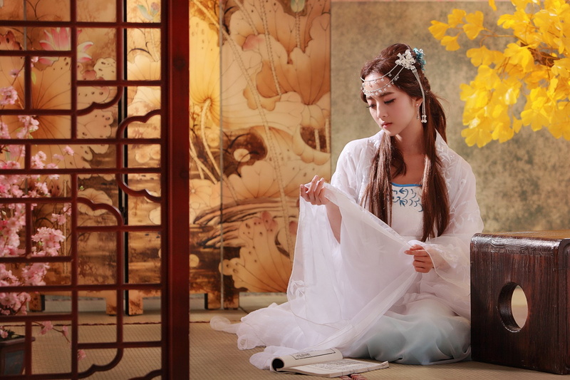 Taiwanese, Mikako Zhang Kaijie, Book, 1080P, Traditional Costume, Models, National Dress, Mikao, Asian, Woman, Girl