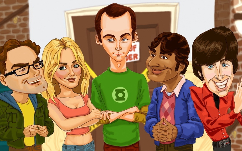 funny, geeks, sitcom, bang, drawing, sheldon, big, theory, 1080P