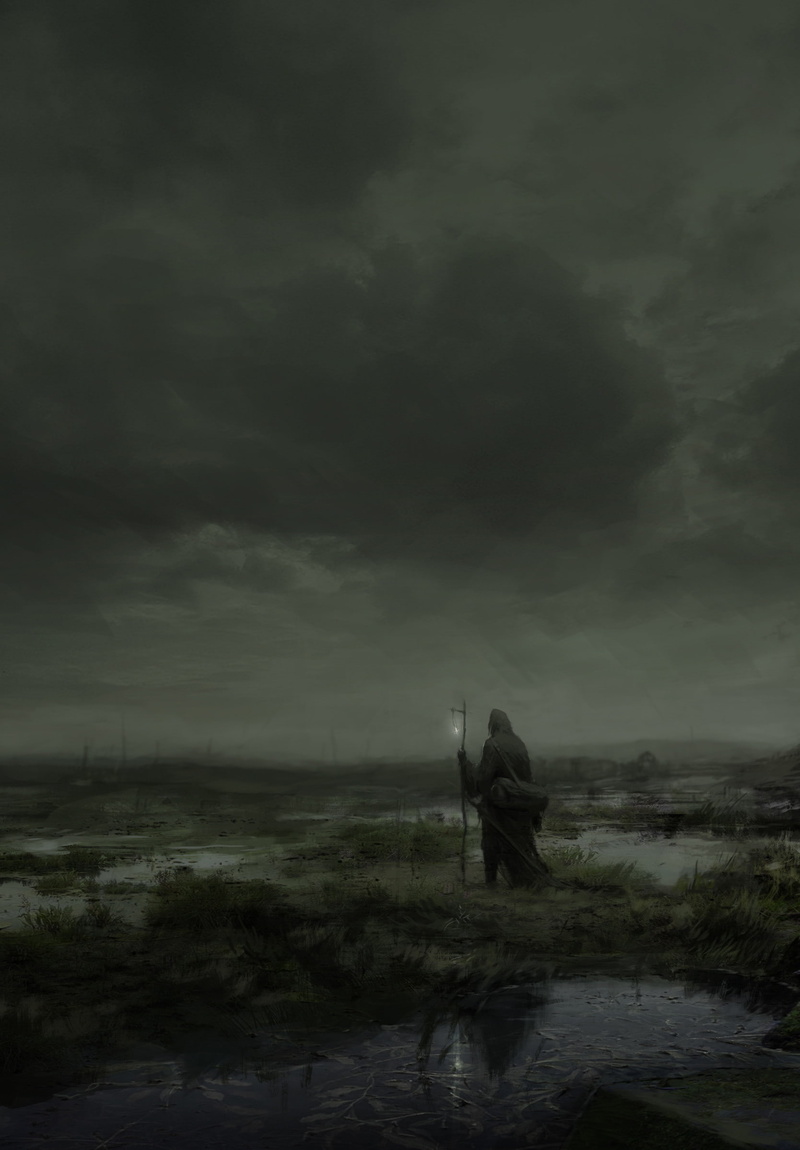 1080P, mantle, fog, art, loneliness, gloomy, wanderer