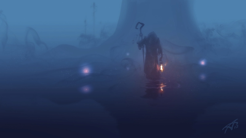 nature, lamp, silhouette, illuminated, wanderer, 4K, dark, men, enjoyment, arms raised, women, fog, leisure activity, real people, sea, adult, mantle