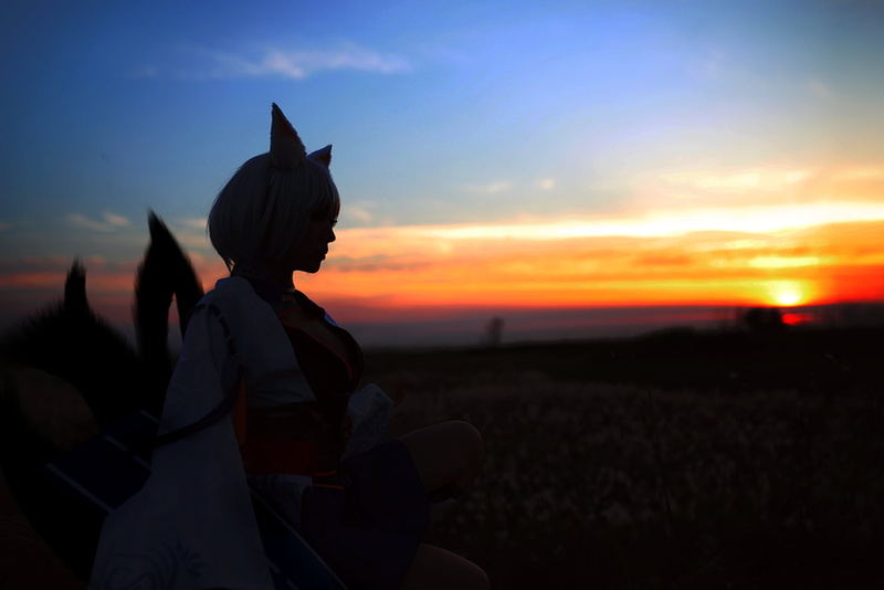 Kaga (Azur Lane), 1080P, Japanese clothes, Azur Lane, cosplay, white hair