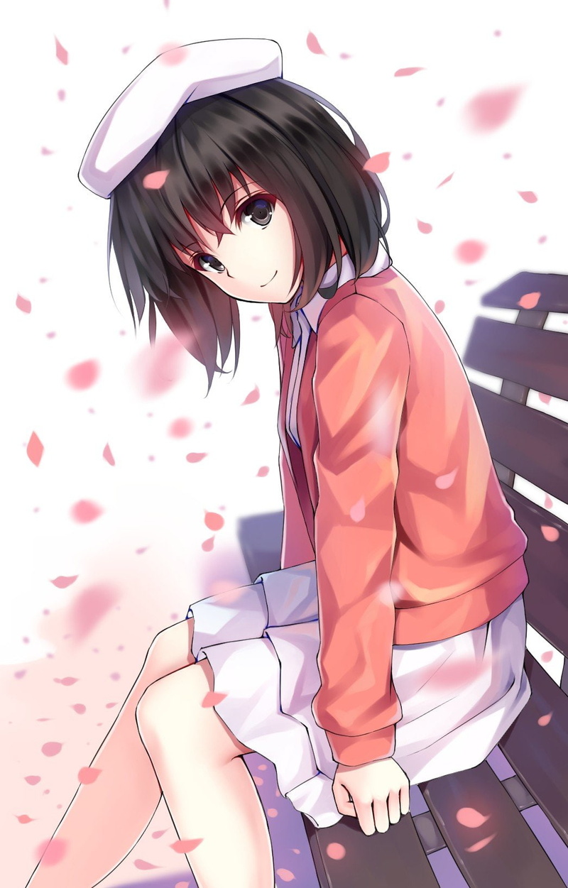 Kato Megumi, Flower Petals, 720P, Saenai Heroine No Sodatekata, anime, Anime Girls, Short Hair