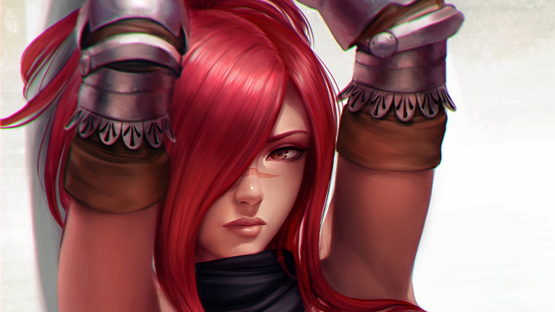 Mirco Cabbia, digital art, Scarlet Erza, Fairy Tail, redhead, 1080P