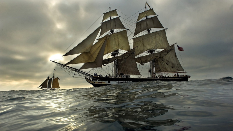 no people, tall ship, beauty in nature, sailing, ship, sailing ship, nature, travel, nautical vessel, outdoors, transportation, sky, sinking, water, cloud - sky