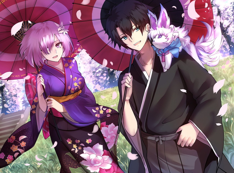 Fou (Fate/Grand Order), 1080P, Anime, Fate Series, Fate/Grand Order, Mashu Kyrielight, Fujimaru Ritsuka (Male)